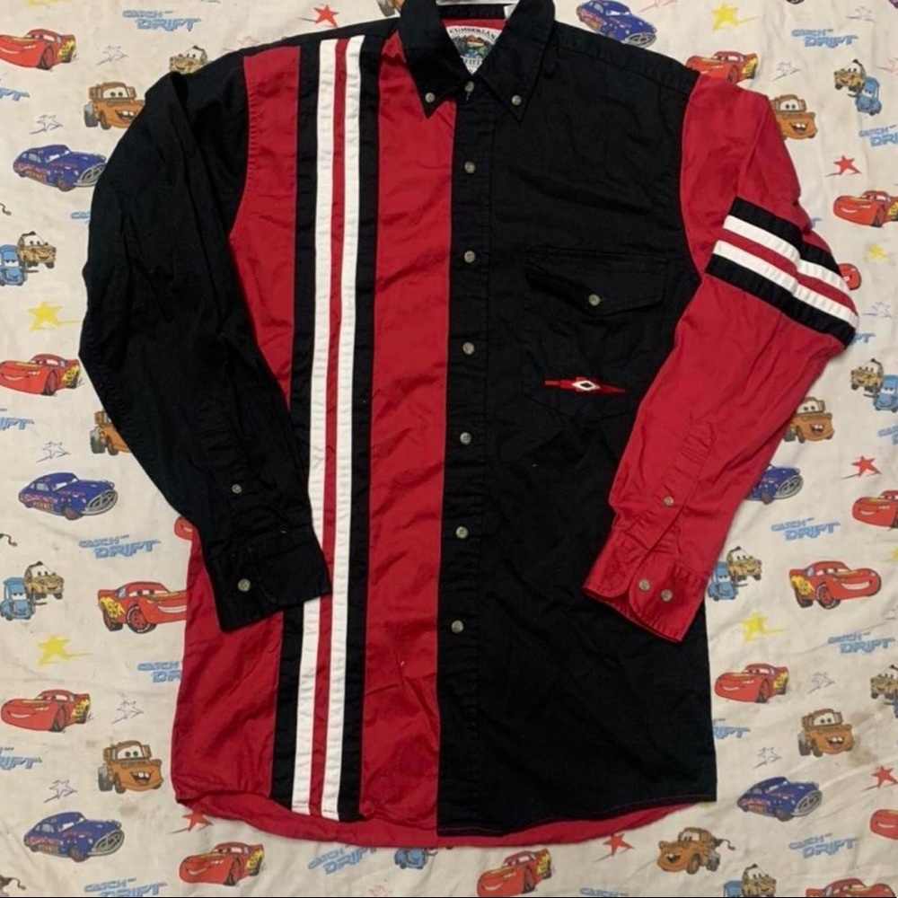 Cumberland red and black western button up